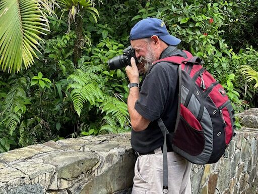 Jeff photographing wildlife