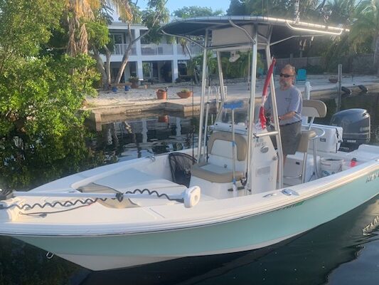 Captain Jeff on his boat