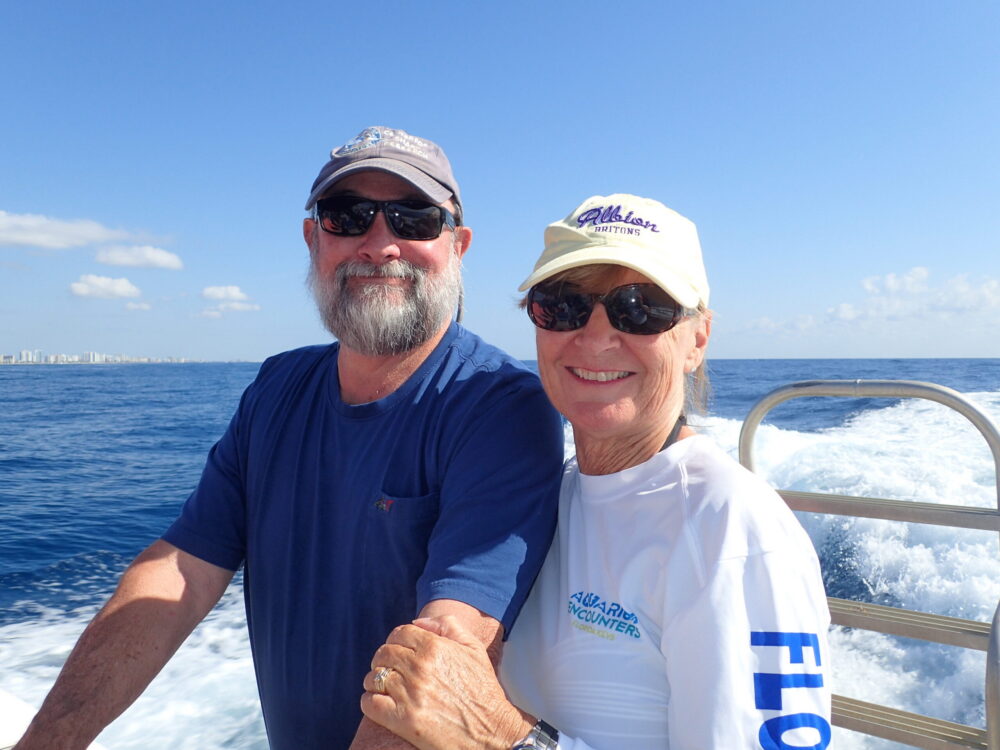 Jeff and Carol on boat